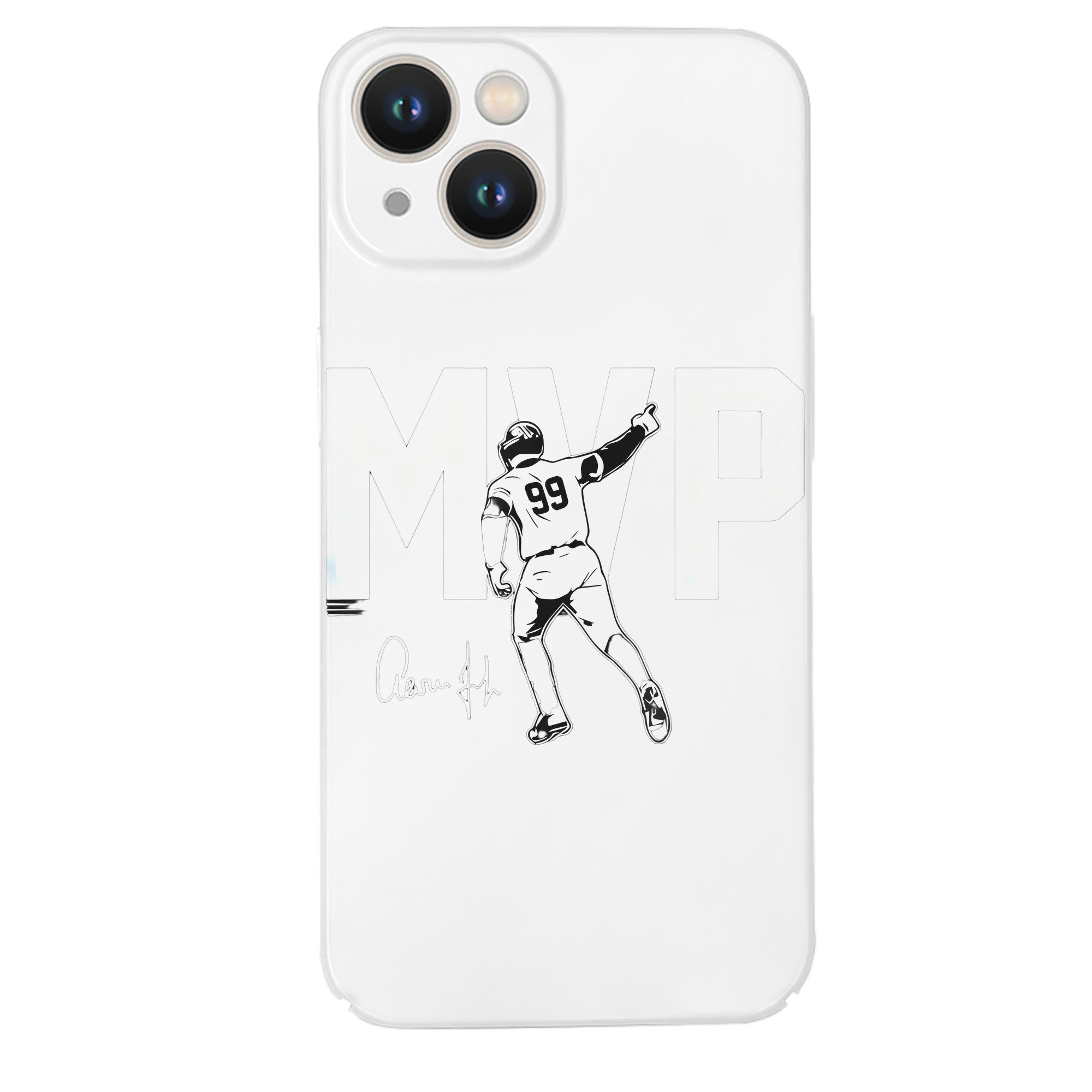 Aaron Judge MVP IPhone 14 Series Full-Cover Hard Case – Shockproof With Raised Camera Protection – Precise Cutouts, Wireless Charging Compatible – Durable, Anti-Yellowing, Easy To Clean